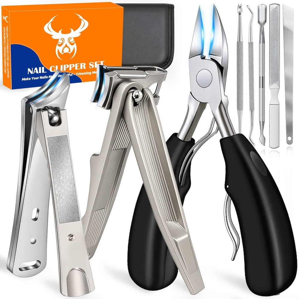 Just in! Nail Clipper Set with Black and Silver Tools- Retails $30 MADE in USA